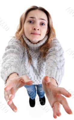 plaintively beautiful blonde