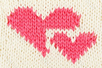 knit two red heart