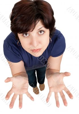 woman showing hands