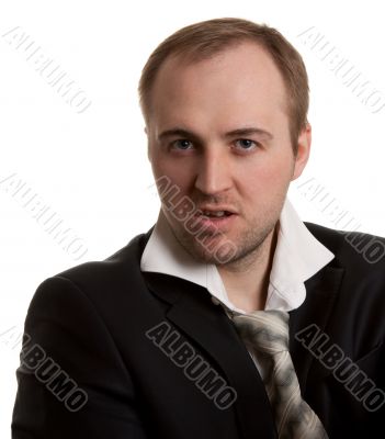 disheveled businessman