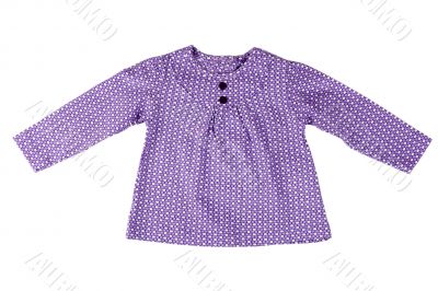 Junior purple spotted dress