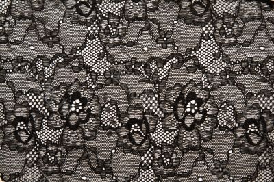 Background from black lace with pattern with form flower