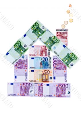 House of euro banknotes