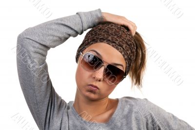 portrait of a girl with glasses