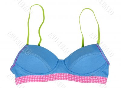 blue teen cotton bra