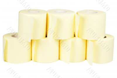 seven rolls of toilet paper