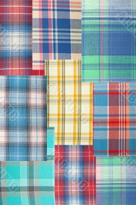 background patchwork plaid fabric