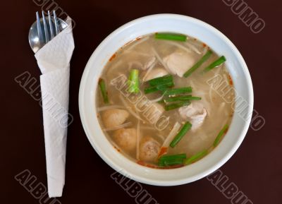 Thai soup dish with meat
