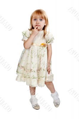 little girl in studio