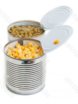 Two open Aluminium cans