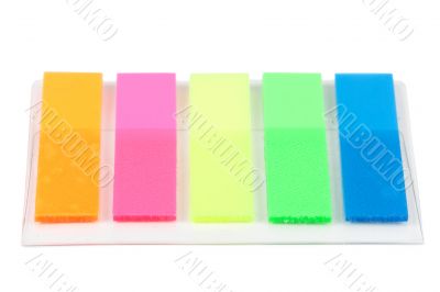 five colorful bookmarks