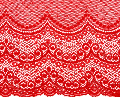 Decorative red lace