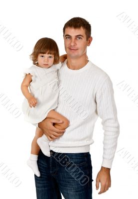 Dad and daughter in the studio Dad and daughter in the studio