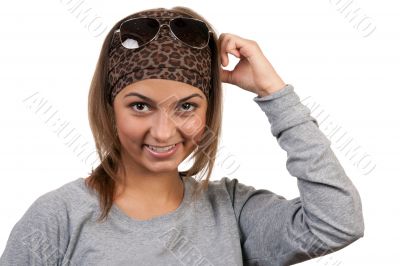 portrait of a girl with glasses