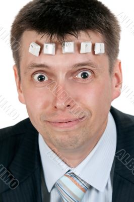 ord HELP composed of keys of the keyboard