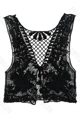 black women`s vest from lace