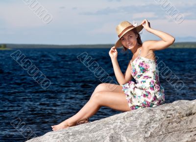 girl in a straw hat