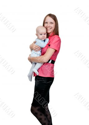 young mother with a baby