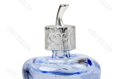 blue perfume bottle