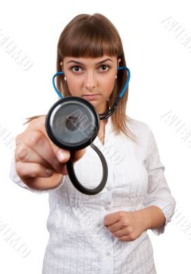 beautiful young woman doctor