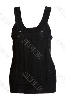 black knitted vest
