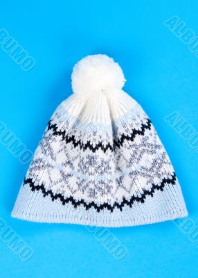 knitted wool hat with the pattern