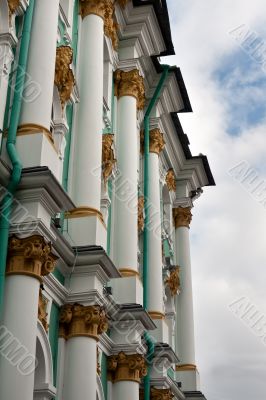 Architecture of the building Hermitage close