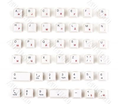 alphabet letters out of the plastic keyboard