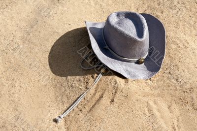 purple hat with a strap