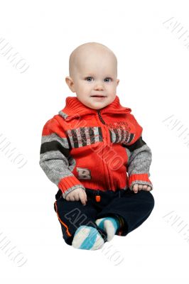 little boy in the studio