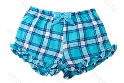 plaid blue shorts