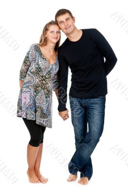 beautiful couple in the studio