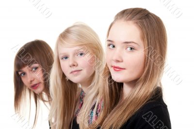 portrait of three girls