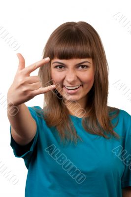 portrait of a young brunette