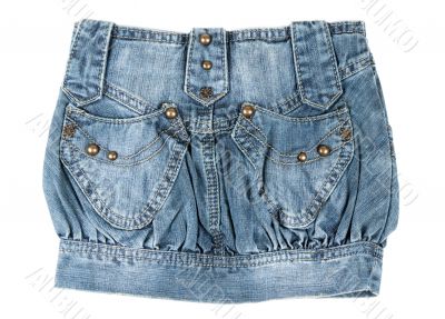 denim mini skirt
