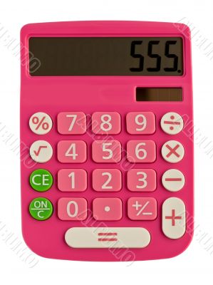 glamorous pink calculator