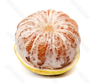 ripe fruit pomelo half purified