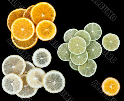 lemon lime orange slices