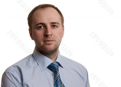 portrait of an unshaven businessman