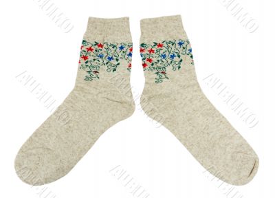 pair of socks made of linen