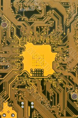 Yellow card with chips