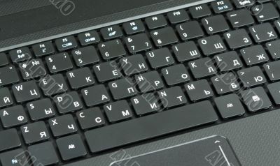 black laptop keyboard