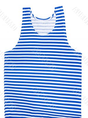 striped blue and white vest