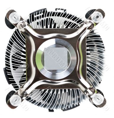aluminum radiator fan with the CPU 