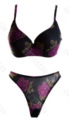 set of black lingerie