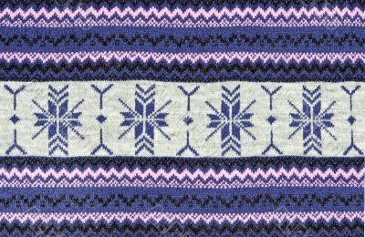 knitted blue background with a pattern