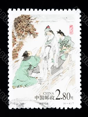 CHINA - CIRCA 2001: A Stamp printed in China shows a historic love story , circa 2001