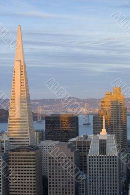 Sunset cityscape San Francisco
