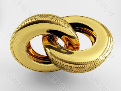 Gold chain of tire Gold chain of tire