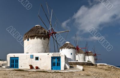 Mykonos island windmills